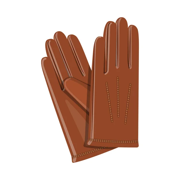 Vektor-Design von Handschuhen und Winterlogo. Set von Handschuhen und Ausrüstung Vektor Illustration. — Stockvektor