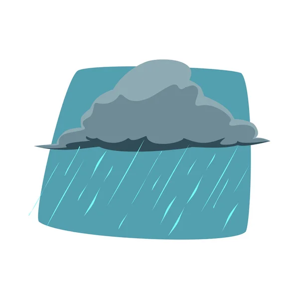 Illustration vectorielle de la météo et du climat. Collection d'illustrations vectorielles des conditions météorologiques et des nuages . — Image vectorielle