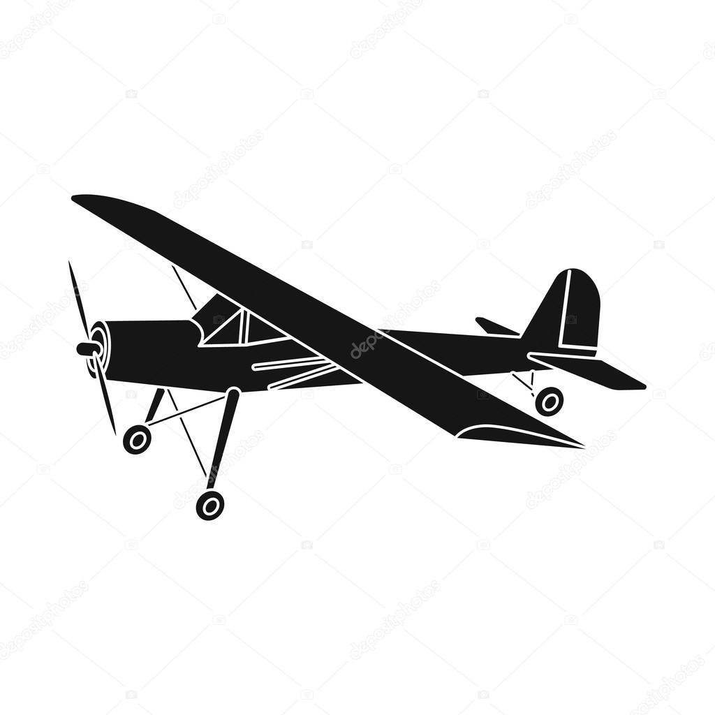 Vector design of plane and transport icon. Collection of plane and sky stock vector illustration.