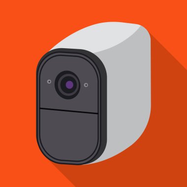 Cctv ve kamera simgesinin vektör tasarımı. Web için cctv ve sistem hisse senedi simgesi kümesi.
