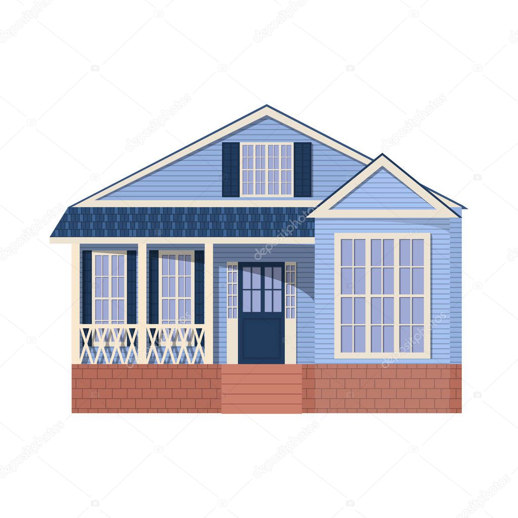 Isolated object of building and front icon. Set of building and roof stock symbol for web.