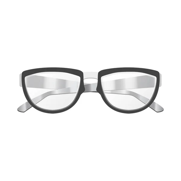 Izolovaný objekt brýle a rámeček loga. Sada brýle a příslušenství vektorové ikony pro stock. — Stockový vektor