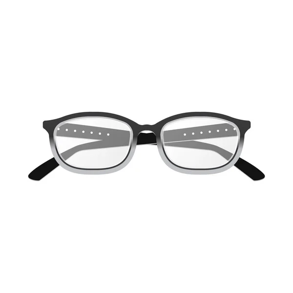 유리와 프레임 로그인의 고립 된 개체입니다. 안경 및 웹에 대 한 액세서리 주식 기호 집합. — 스톡 벡터