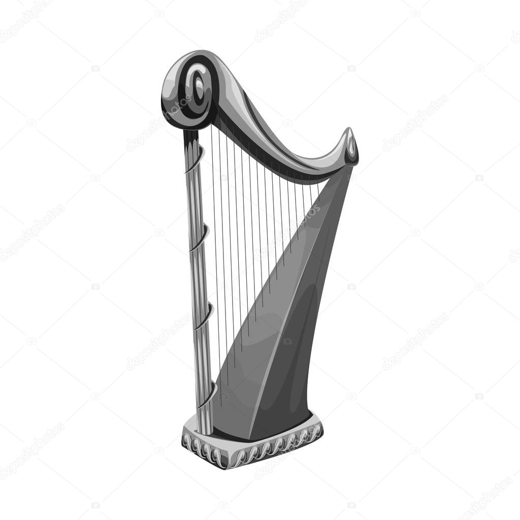 Isolated object of music and tune icon. Collection of music and tool stock vector illustration.