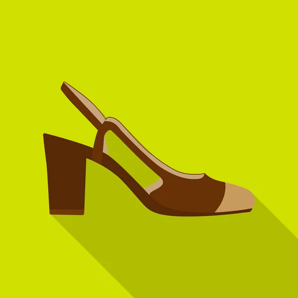 Illustrazione vettoriale di calzature e logo donna. Set di calzature e piedi simbolo stock per il web . — Vettoriale Stock