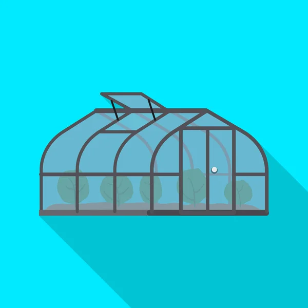 Vektorillustration von Gewächshaus und Pflanzensymbol. Satz von Gewächshäusern und Gartenbeständen Symbol für Web. — Stockvektor