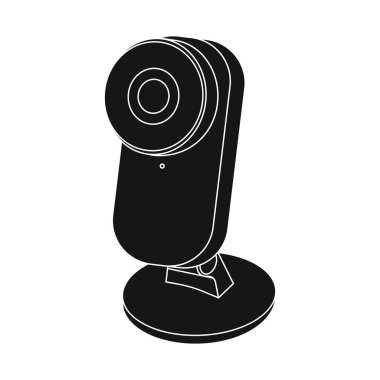 Vektör çizim cctv ve kamera simgesi. Cctv ve sistem stok vektör çizim seti.
