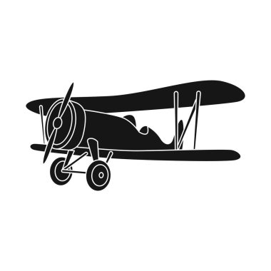 Uçak ve taşıma logosu yalıtılmış nesne. Hisse senedi için uçak ve gökyüzü vektör simge kümesi.