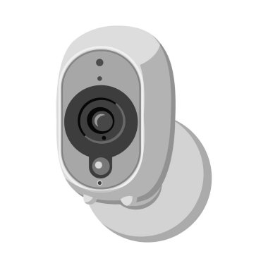 Cctv ve kamera logosu yalıtılmış nesne. Cctv ve sistem stok vektör çizim seti.
