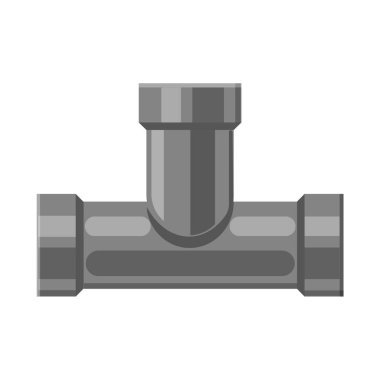 Boru ve tüp işareti yalıtılmış nesne. Boru ve boru hattı hisse senedi vektör çizim topluluğu.