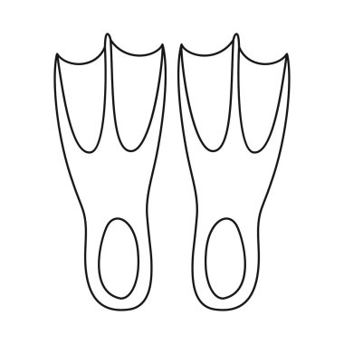 Ekipman ve yüzme işareti illüstrasyon vektör. Ekipman ve etkinlik hisse senedi simgesi için web topluluğu.