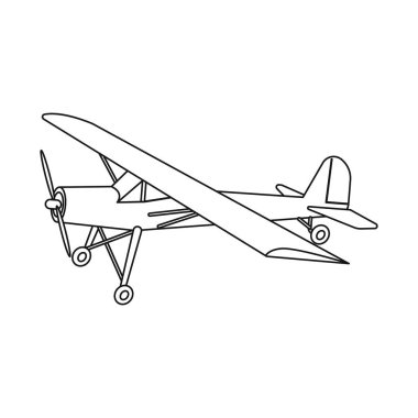 Uçak ve taşıma logo vektör Illustration. Uçak ve gökyüzü hisse senedi vektör çizim seti.