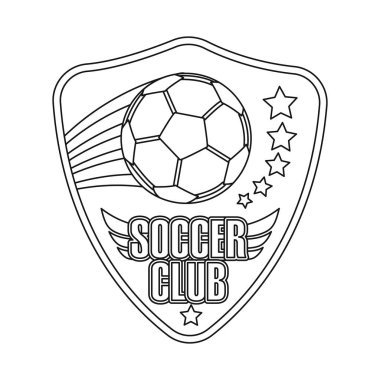 Futbol ve dişli sembolü yalıtılmış nesne. Hisse senedi için futbol ve turnuva vektör simge kümesi.