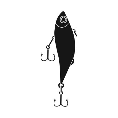 Balık ve balık tutma logo izole nesne. Balık ve ekipman hisse senedi vektör çizim topluluğu.