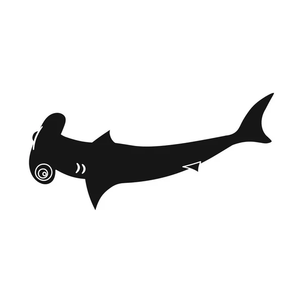 Izolovaný objekt ikony moře a zvířat. Moře a mořské burzovní symbol pro web. — Stockový vektor