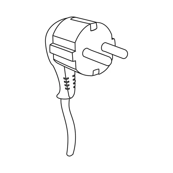 Vektorillustration von Elektrizität und elektrischem Zeichen. Sammlung von Strom- und Energievektorsymbolen für Aktien. — Stockvektor