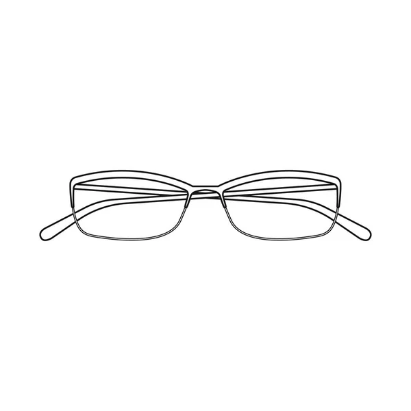 Isoliertes Objekt aus Brille und Rahmenschild. Sammlung von Brillen und Zubehör Stock Vector Illustration. — Stockvektor