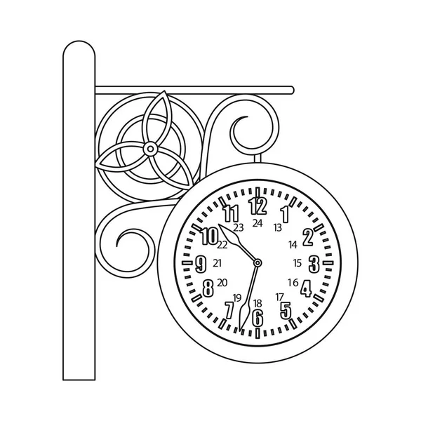 Vektor-Design von Uhr und Zeitzeichen. Set von Uhr und Kreis Aktiensymbol für Web. — Stockvektor