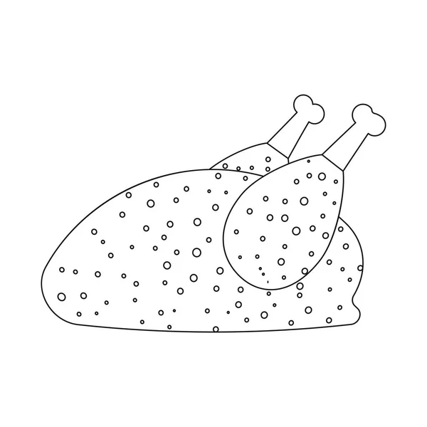 Ilustrație vectorială de carne și șuncă semn. Colecție de carne și pictogramă vectorială de gătit pentru stoc . — Vector de stoc