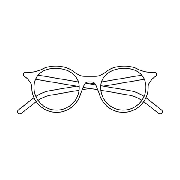 Izolovaný objekt brýle a rámeček loga. Kolekce brýlí a příslušenství vektorové ikony pro stock. — Stockový vektor