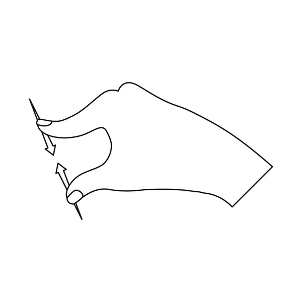 Vektordesign von Touchscreen und Hand-Logo. Set aus Touchscreen und Touch-Vektor-Symbol für Aktien. — Stockvektor