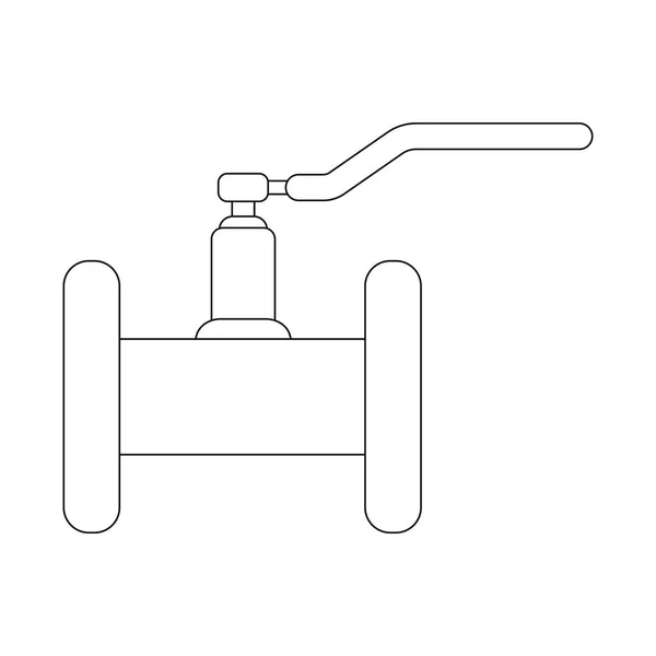 Vektorillustration des Rohr- und Rohrsymbols. Satz von Rohr- und Pipelinesymbol für die Bahn. — Stockvektor