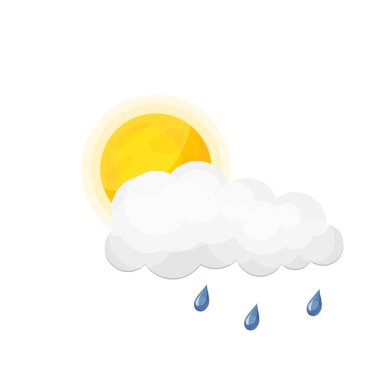 Hava ve İklim sembolü yalıtılmış nesne. Web için hava ve bulut hisse senedi simgesi kümesi.