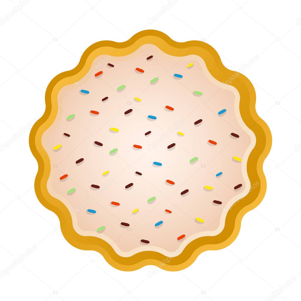 Vector design of biscuit and bake symbol. Set of biscuit and chocolate stock vector illustration.