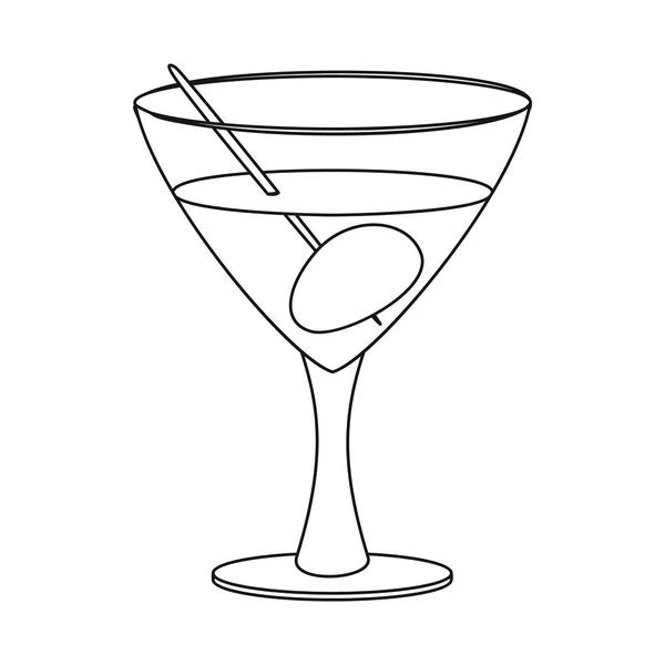 Vektor-Illustration von Getränken und Bar-Zeichen. Getränkeset und Party-Vektor-Symbol für Aktien. — Stockvektor