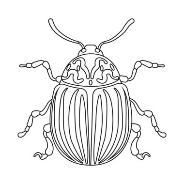 Böcek ve sinek simge vektör tasarımı. Böcek ve öğe hisse senedi vektör çizim seti.