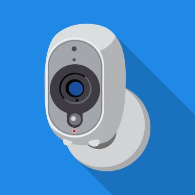 Cctv kamera simgesi yalıtılmış nesne. Cctv ve sistem stok vektör çizim topluluğu.