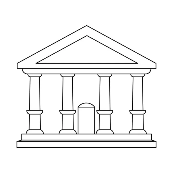 Objet isolé de la banque et symbole de l'argent. Ensemble de symbole de stock de banque et de billet pour le Web . — Image vectorielle