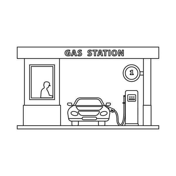 Vectorillustratie van olie en gas pictogram. Set van olie en benzine vector pictogram voor voorraad. — Stockvector