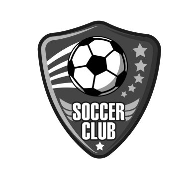 Futbol ve dişli logo vektör Illustration. Futbol ve turnuva hisse senedi vektör çizim seti.