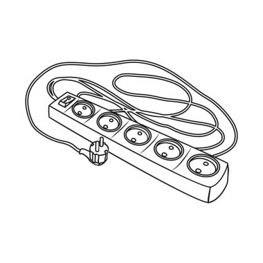 Vektör çizim elektrik ve elektrik sembolü. Elektrik ve enerji hisse senedi simgesi web için set.