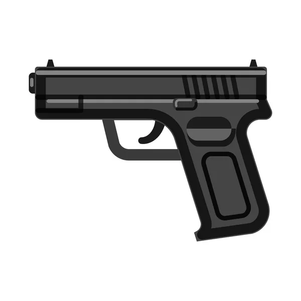 Geïsoleerde object van wapen en pistool teken. Collectie van wapen en leger aandelensymbool voor web. — Stockvector