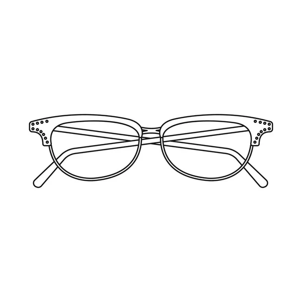 Objeto aislado de gafas e icono de marco. Colección de gafas y accesorio stock vector ilustración . — Archivo Imágenes Vectoriales