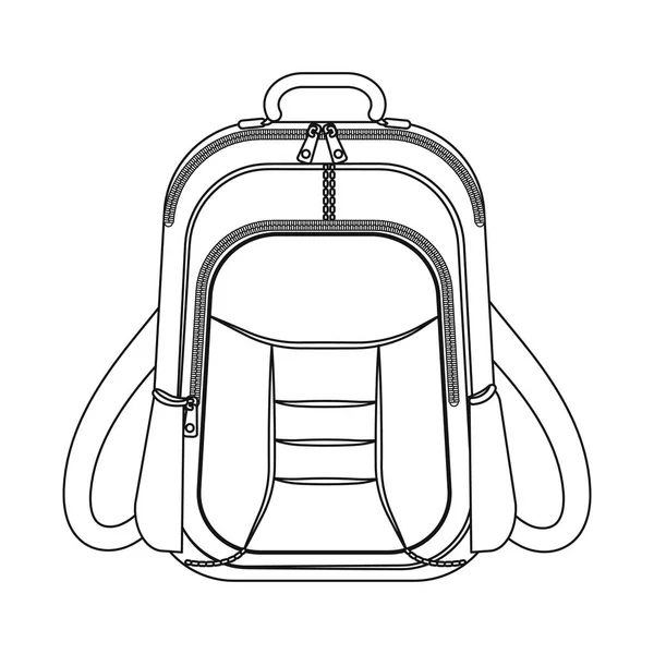 Illustrazione vettoriale della valigia e simbolo del bagaglio. Raccolta di valigie e viaggio stock symbol per il web . — Vettoriale Stock