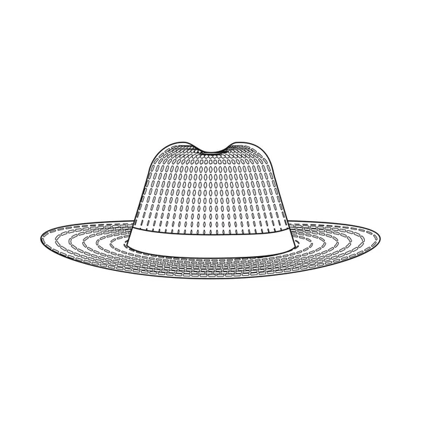 Objet isolé du couvre-chef et du panneau de chapeau. Collection de couvre-chef et icône vectorielle accessoire pour stock . — Image vectorielle