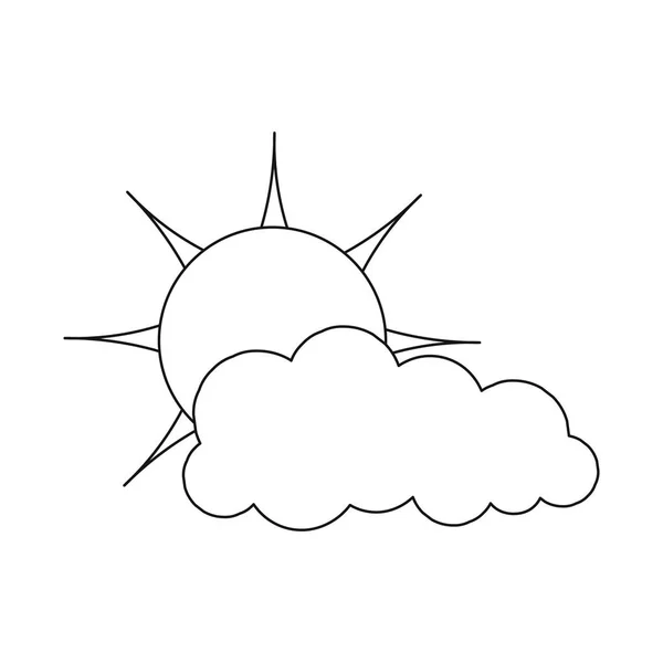 Illustrazione vettoriale dell'icona meteo e climatica. Raccolta di icone meteo e vettoriali cloud per stock . — Vettoriale Stock