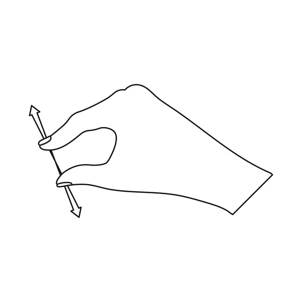 Ilustración vectorial de pantalla táctil y símbolo de mano. Colección de pantalla táctil e icono de vector táctil para stock . — Archivo Imágenes Vectoriales