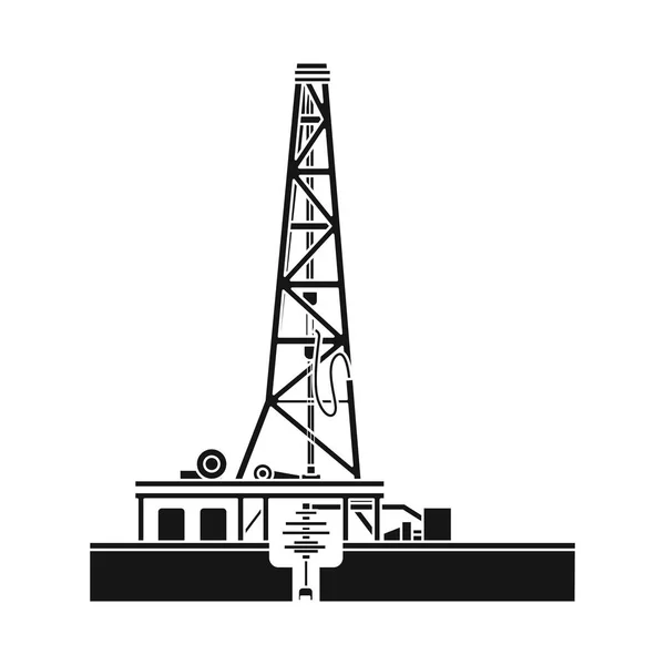 Diseño vectorial del icono del petróleo y el gas. Conjunto de aceite y petróleo stock vector ilustración . — Archivo Imágenes Vectoriales