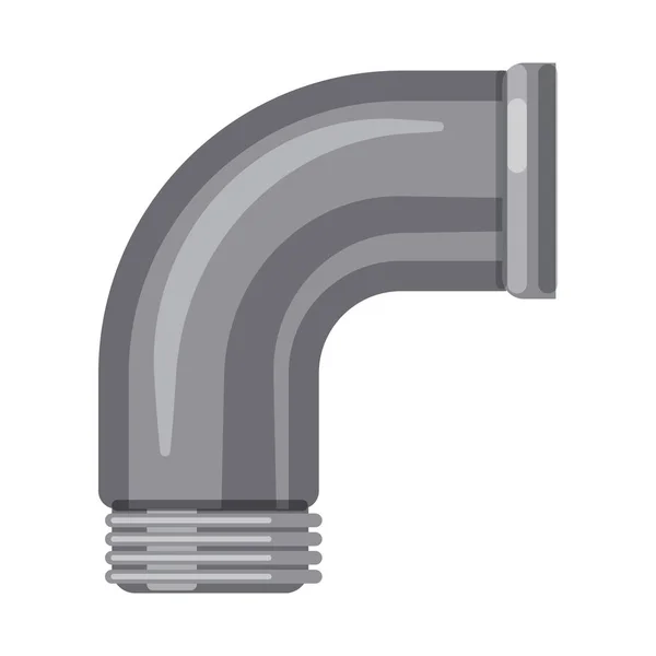 Изолированный объект трубы и знака трубы. Сбор векторной иллюстрации труб и трубопроводов . — стоковый вектор