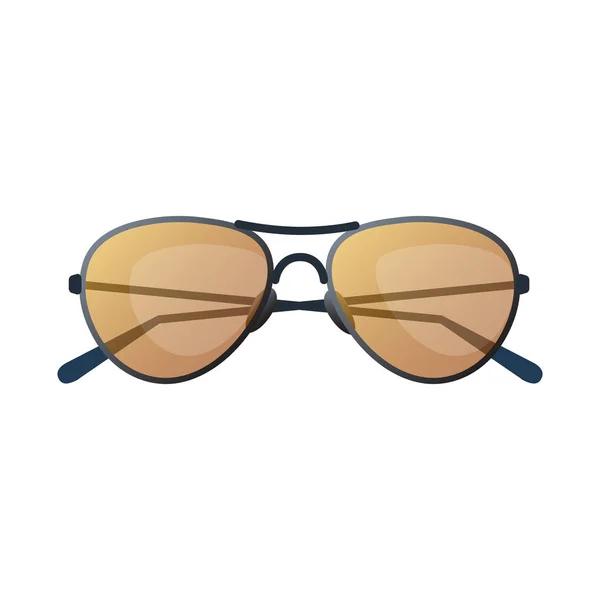 Geïsoleerde object van bril en zonnebril symbool. Aantal glazen en accessoire aandelensymbool voor web. — Stockvector
