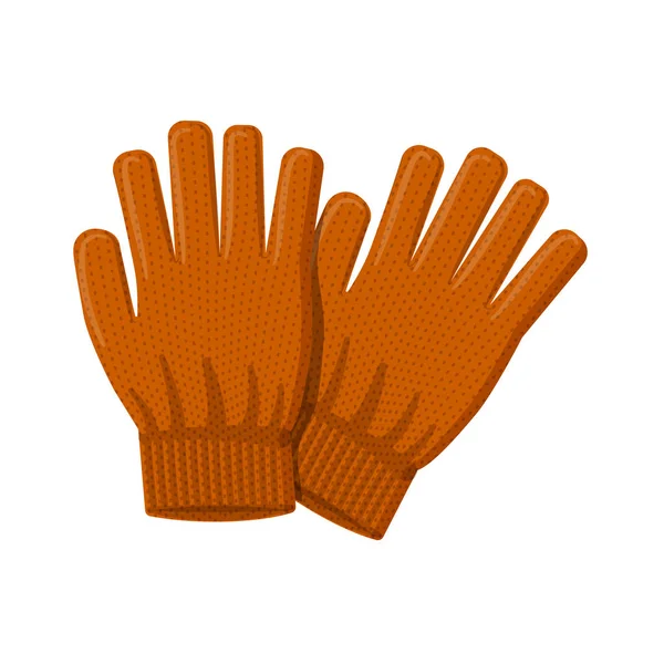 Векторный дизайн перчатки и зимнего символа. Набор перчаток и эмблемы запасов оборудования для веб . — стоковый вектор
