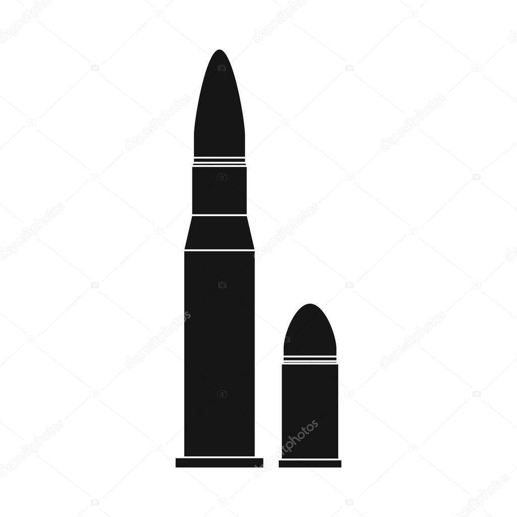 Isolated object of weapon and gun logo. Collection of weapon and army stock vector illustration.