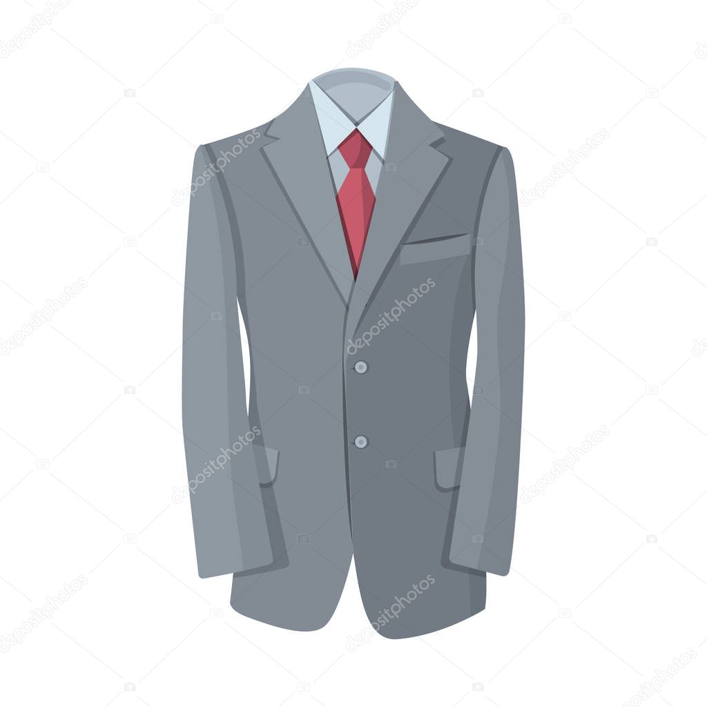 Vector illustration of man and clothing logo. Collection of man and wear vector icon for stock.