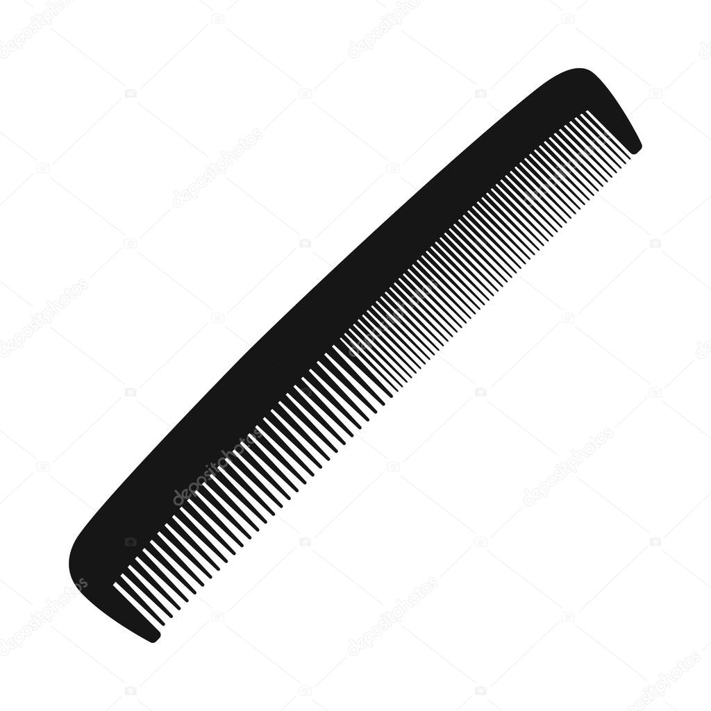 Isolated object of brush and hair symbol. Collection of brush and hairbrush vector icon for stock.