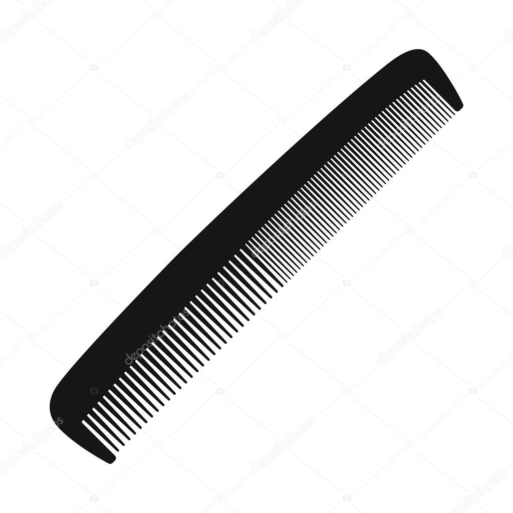 Vector design of brush and hair sign. Set of brush and hairbrush stock symbol for web.