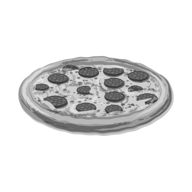 Pizza ve gıda simge vektör Illustration. Pizza kümesi ve hisse senedi için İtalya vektör simgesi.